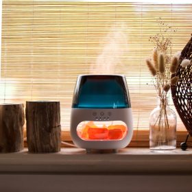   Színváltós USB Aroma Diffúzor - Himalája só és lángoló hatás