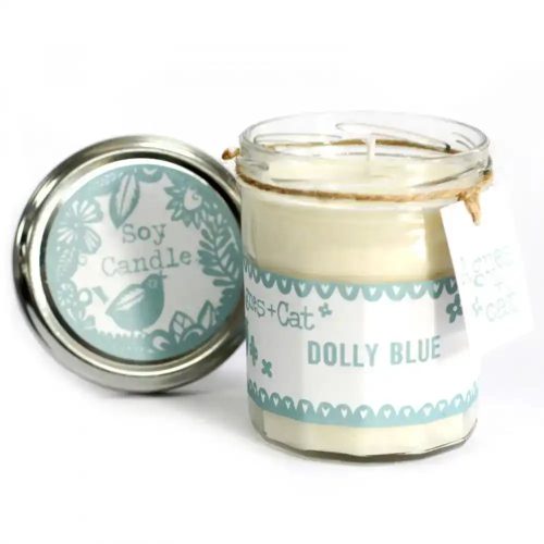 Sojakerze im Einmachglas – Dolly Blue