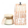 Sojakerze im Glas mit Holzdeckel – Mandarine