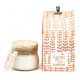 Sojakerze im Glas mit Holzdeckel – Mandarine