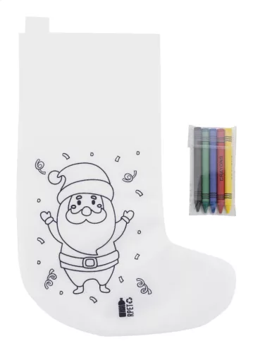 Julfar Gift színezhető karácsonyi zokni