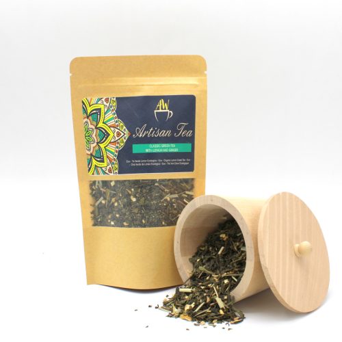 Öko Klassischer Grüner Tee mit Zitrone und Ingwer 50 g