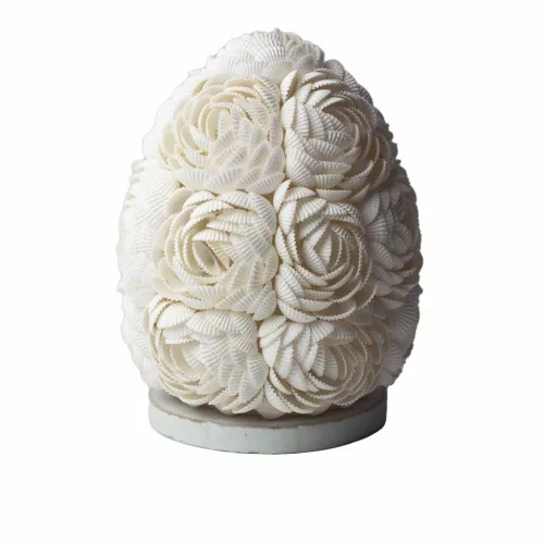 Boho Kagyló Lámpa - Ovális - 15cm