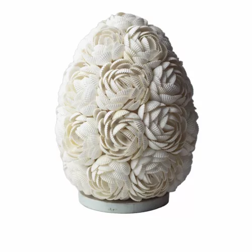 Boho Kagyló Lámpa - Ovális - 20cm