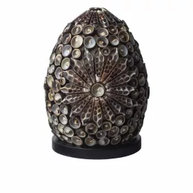 Boho Kagyló Lámpa - Barna Ovális - 15cm