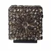 Boho Kagyló Lámpa - Barna Négyzet - 15cm