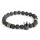 Kristallkrone / Schwarzer Achat – Edelsteinarmband