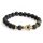Goldene Hamsa / Lavastein – Edelsteinarmband
