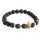 Goldene Krone / Lavastein – Edelsteinarmband