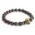 Bronze Schädel / Blutstein - Edelsteinarmband