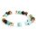Türkisfarbenes Kreuz / Königliche Perlen – Edelsteinarmband