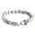 Zink Schädel / Grauer Achat - Edelsteinarmband