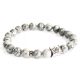 Krone / Grauer Achat – Edelsteinarmband