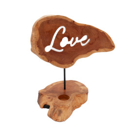 Kerzenhalter mit Schild – Liebe