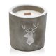 Mittlere Beton-Sojakerze - Hirsch - Whiskey und Rauch
