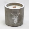 Mittlere Beton-Sojakerze - Hirsch - Whiskey und Rauch