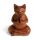 Geschnitzter Holz-Räucherhalter – Mittelgroße Yoga-Katze  
