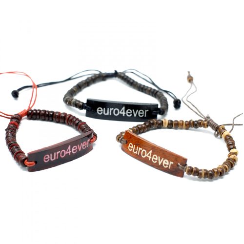 Kokosnuss-Armbänder mit Slogan – Euro4Ever