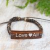 Kokosnuss-Armbänder mit Slogan – LoveAll