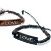 Kokosnuss-Armbänder mit Slogan – #Love