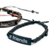 Kokosnuss-Armbänder mit Slogan – #Friends