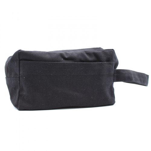 Schwarze Baumwoll-Toilettentasche 10 oz – klassisch