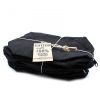 Schwarze Baumwoll-Toilettentasche 10 oz – abgerundet