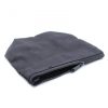 Schwarze Baumwoll-Toilettentasche 10 oz – abgerundet