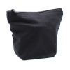 Schwarze Baumwoll-Toilettentasche 10 oz – klein