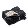 Schwarze Baumwoll-Toilettentasche 10 oz – klein