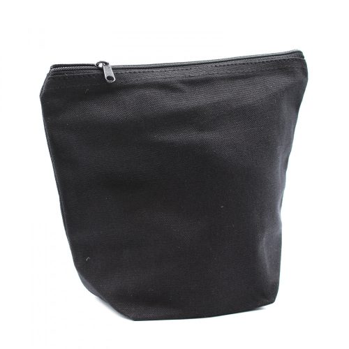 Schwarze Baumwoll-Toilettentasche 10 oz – mittelgroß