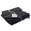 Schwarze Baumwoll-Toilettentasche 10 oz – mittelgroß