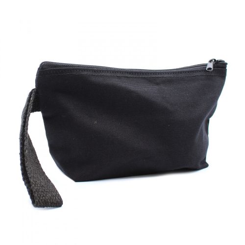 Schwarze Baumwoll-Toilettentasche 10 oz – zum Aufhängen