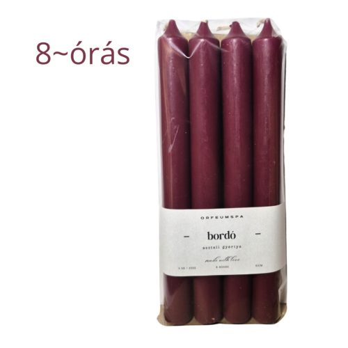 Bordó Asztali Gyertya 4db-os