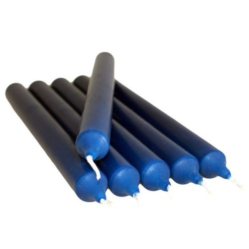 Dunkelblaue Tischkerze