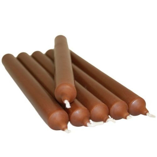Kaffeefarbene Tischkerze