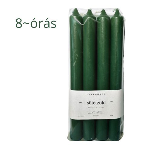 Sötétzöld Asztali Gyertya 4db-os