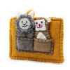 Beutel mit Fingerpuppen - Bär und Schaf