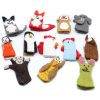 Beutel mit Fingerpuppen - Elefant und Maus