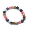 Edelstein-Freundschaftsarmbänder, 2 Stück/Set – Harmonie – Regenbogen-Edelsteine