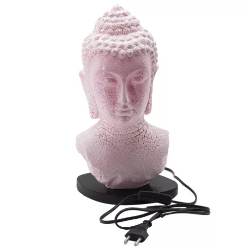 Buddha lámpa – repedezett hatás, rózsaszín– ovális talp
