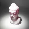 Buddha lámpa – repedezett hatás, rózsaszín– ovális talp