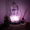 Buddha lámpa – repedezett hatás, lila– ovális talp