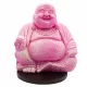 Nevető Buddha lámpa – repedezett hatás, rózsaszín– kerek talp