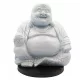 Nevető Buddha lámpa – repedezett hatás, kék– kerek talp