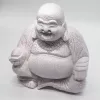 Nevető Buddha lámpa – repedezett hatás, lila– kerek talp