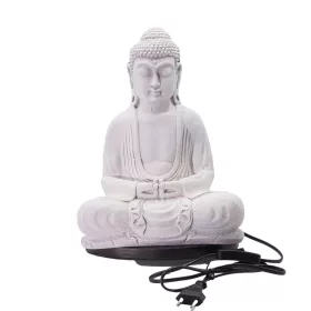 Ülő Buddha lámpa-repedezett hatás, lila-ovális talp