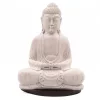 Ülő Buddha lámpa-repedezett hatás, lila-ovális talp