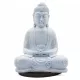 Ülő Buddha lámpa-repedezett hatás, kék-ovális talp