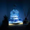 Ülő Buddha lámpa-repedezett hatás, kék-ovális talp